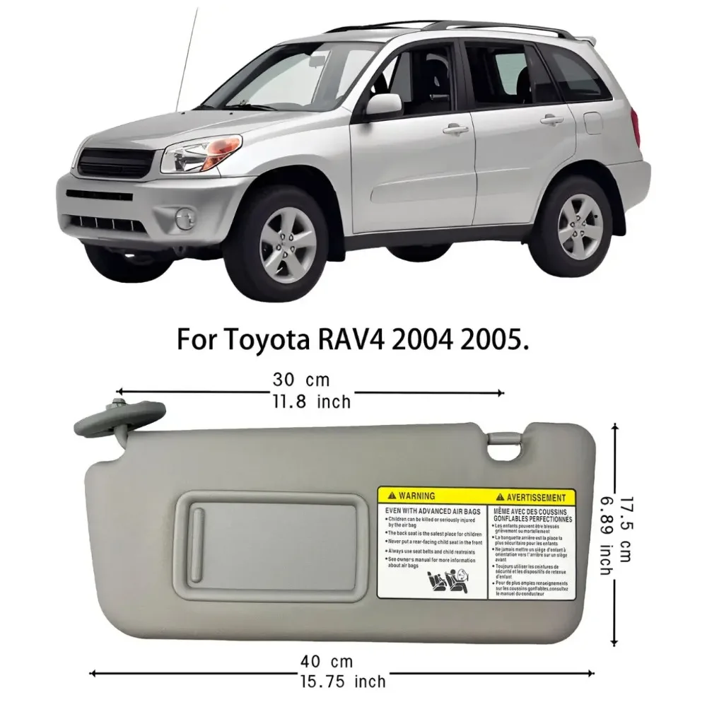 For Toyota RAV4 2004-2005 OEM# 74320-42420-B0.Car Interior Windshield Sunshade Front Left Driver Side Sun Visor