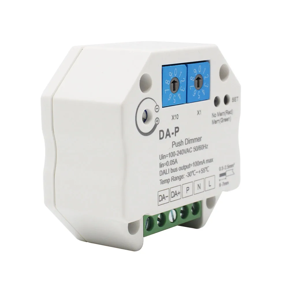 MLGB-For DALI Push LED Dimmer 110V 220V 240V With Memory Function For DALI Driver Or Ballasts Dimming Speed Adjustable Dimmer
