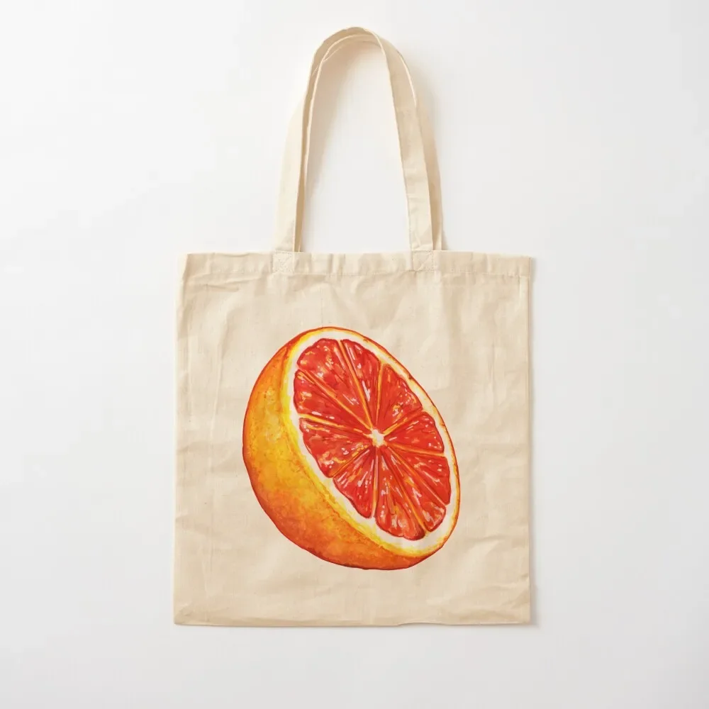 Grapefruit Pattern - Black Tote Bag tote bags aesthetic Reusable bags bag luxury women Tote Bag