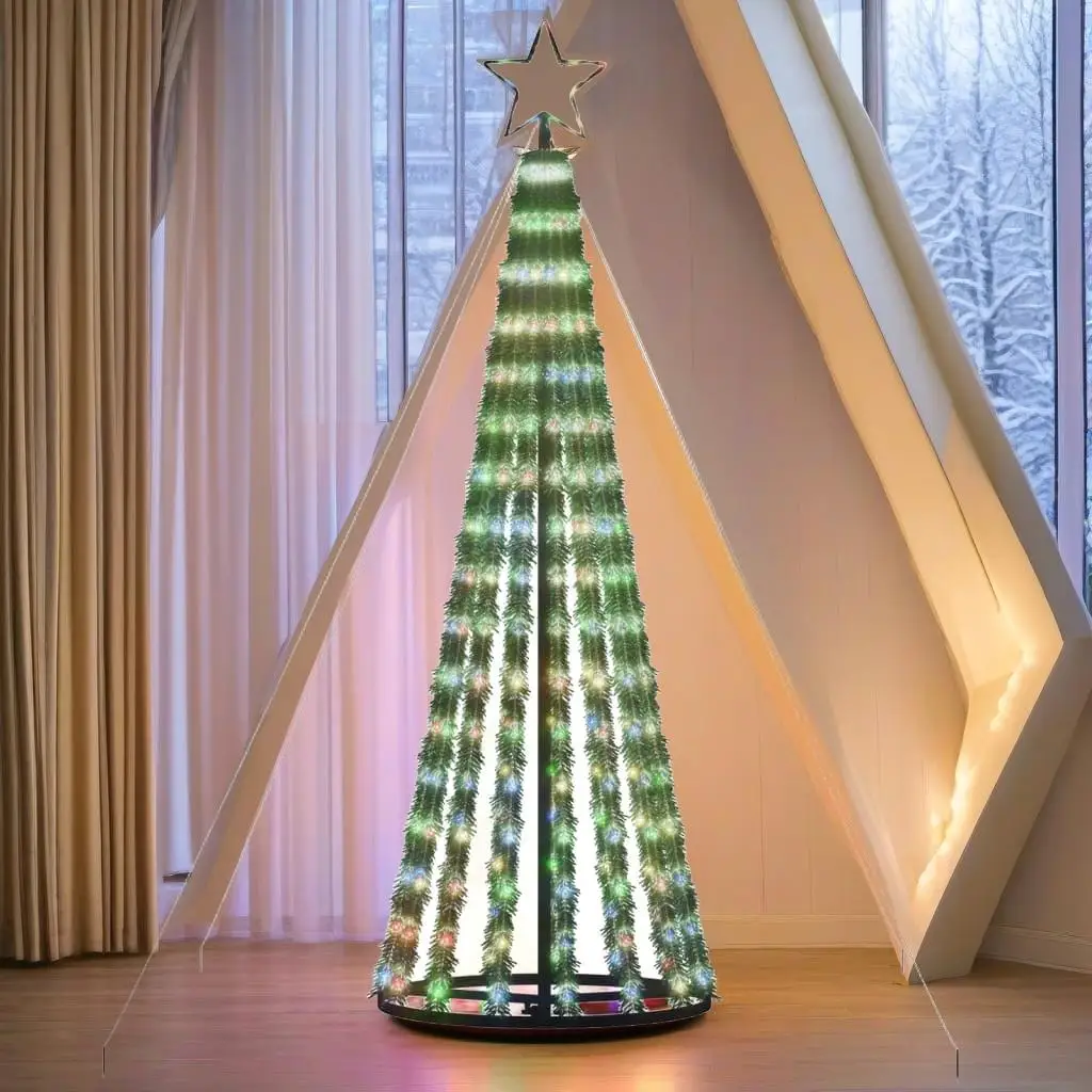 Colorful 275 Christmas Tree Light Cone - 70.9 inches Holiday Decor