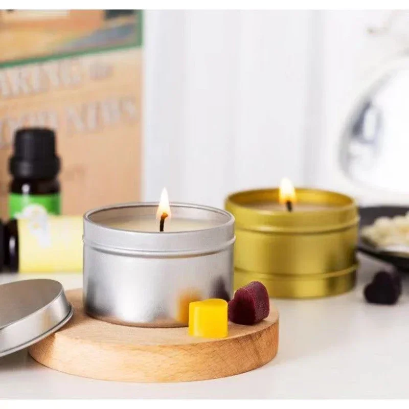20/50PCS Empty Tinplate Box Round Storage Candle Jars Making kit Containers for Essential Oil Soy DIY Candle Making