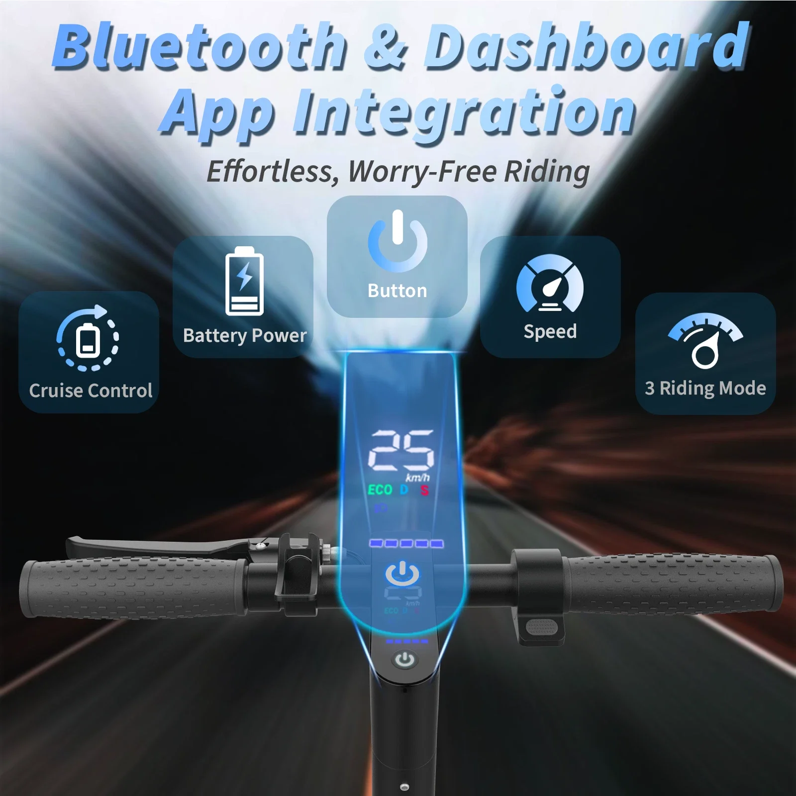 AOVOPRO AP07 سكوتر كهربائي 10.5Ah 19mph APP سكوتر التحكم الذكي 8.5 بوصة الإطارات للطي E-سكوتر 16 ميل ماكس المدى للكبار #2