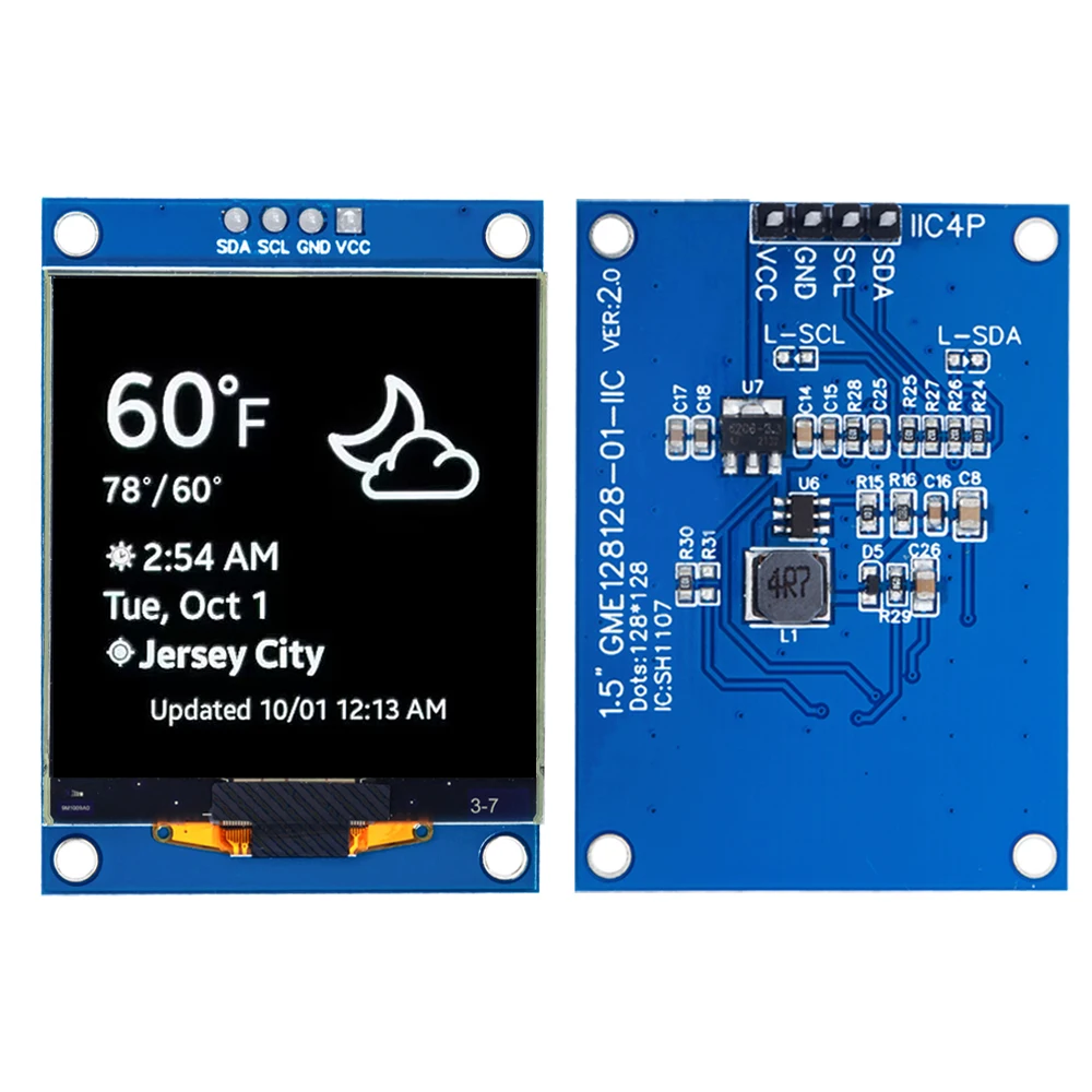 CAŁKOWICIE NOWY 1,5-calowy moduł ekranu OLED Shield 128x128 Produkt wysokiej jakości dla Raspberry Pi dla STM32 dla Arduino — zdjęcie produktu 7