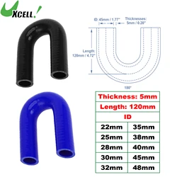 UXCELL 180 Deg. 22mm 25mm 28mm 30mm 32mm 35mm 38mm 40mm 45mm 48mm ID Silicone Hose Coupler Intercooler Tube 120mm Long