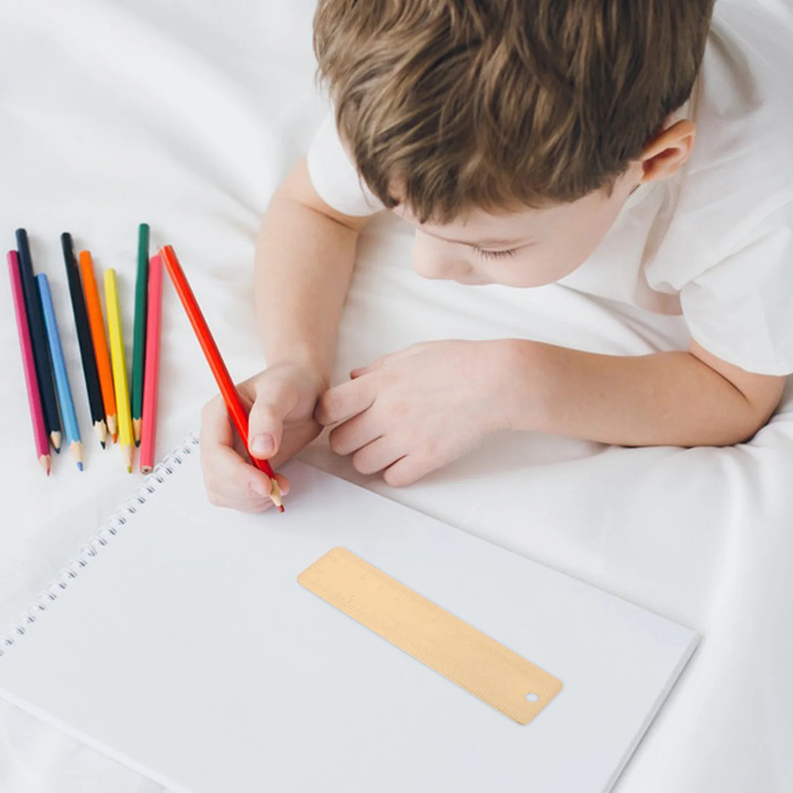 2 قطعة 12 سنتيمتر النحاس حاكم المحمولة لوحة صغيرة أداة قياس مقياس دقيق علامات للرسم في الهواء الطلق وحدات مقياس حاكم