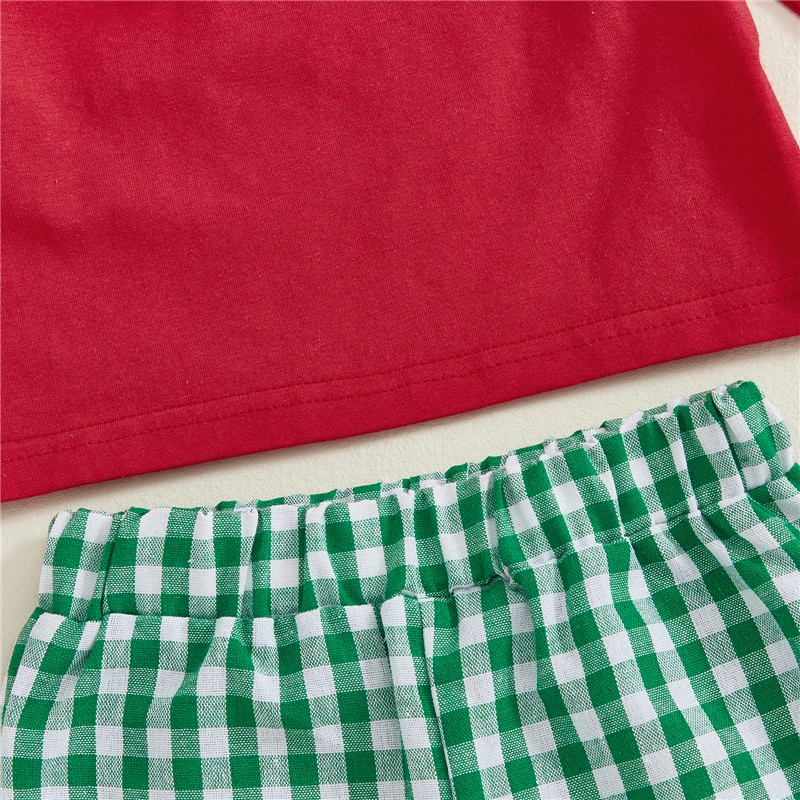 أطفال طفل الفتيات الفتيان 2 قطعة ملابس عيد الميلاد طويلة الأكمام التطريز قمم وسراويل منقوشة مجموعة طفل الأطفال الملابس الشتوية #5