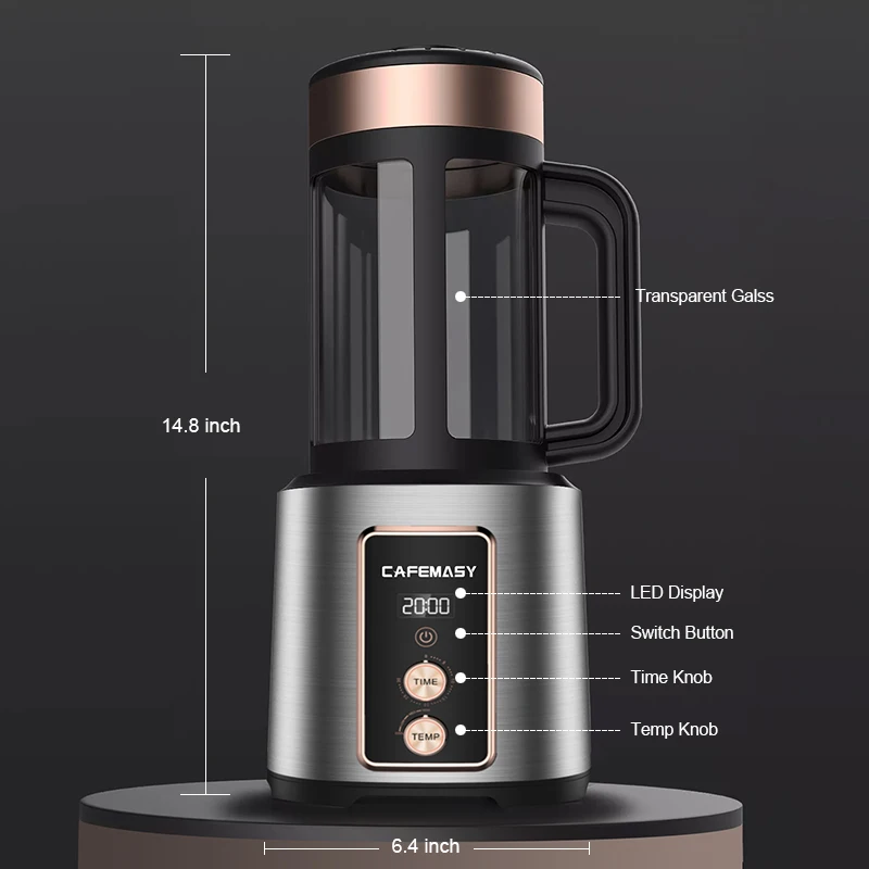 Tostador de aire eléctrico para el hogar, máquina de café con Control de temperatura, 220V, novedad