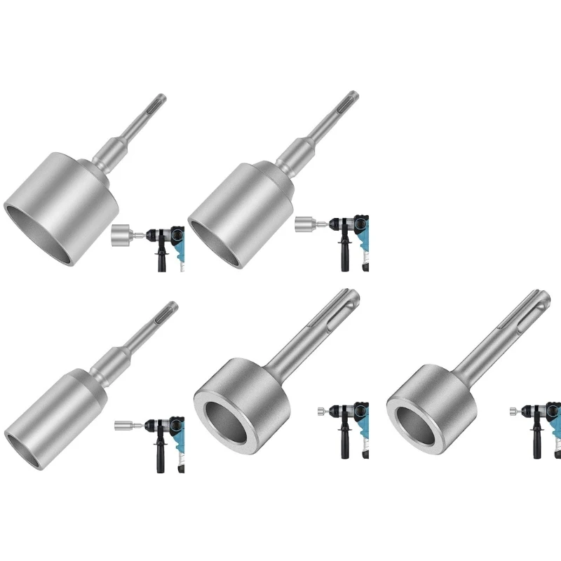 A2UD Ground Rod Driver Heavy Duty Steel Ground Rod Drill Bits Socket 19/21/30/45/65mm