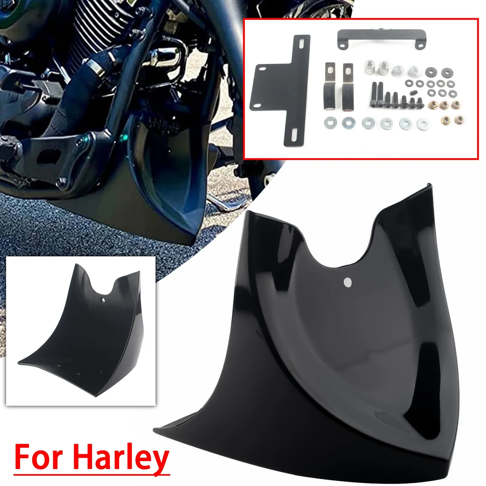 Fairing Front Spoiler For Harley-Davidson Touring Sportster Dyna Motorcycle Front Lower Chin Spoiler Fairing Air Dam Cover