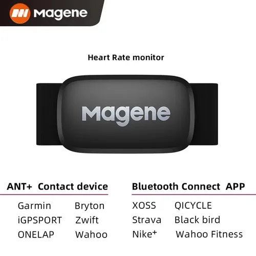 Magene-Sensor de ritmo cardíaco, modo Dual, ANT, Bluetooth, con correa para el pecho, ordenador de ciclismo, Monitor deportivo Wahoo Garmin