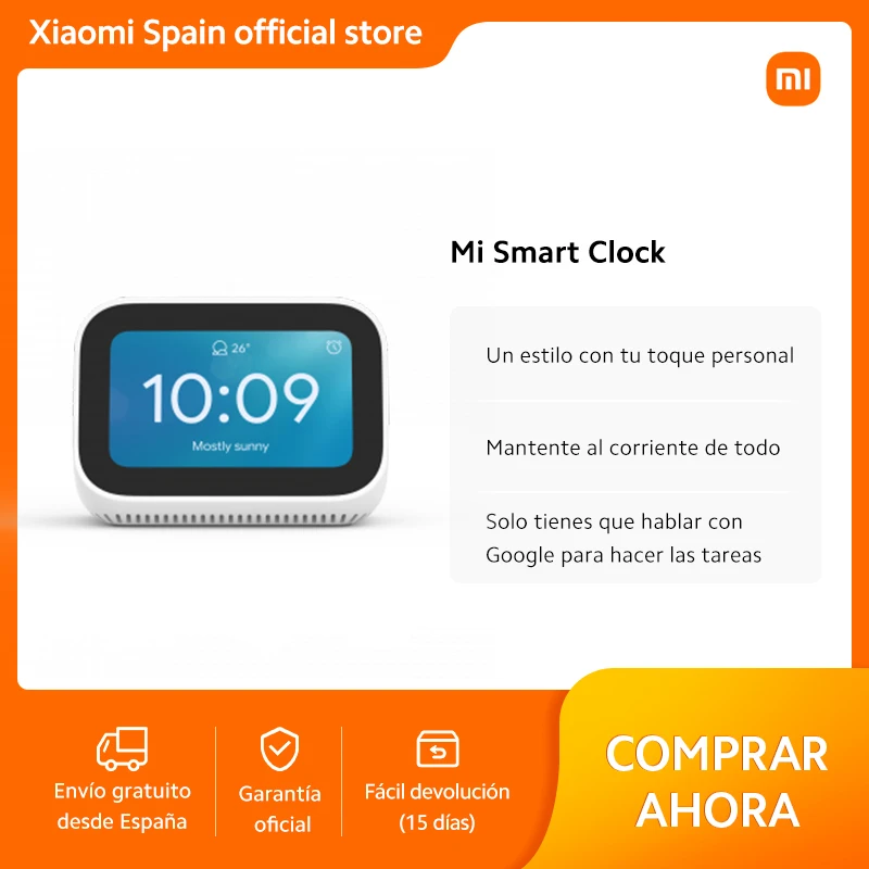 Official |Mi Smart Clock｜Un estilo con tu toque personal｜Mantente al corriente de todo｜Solo tienes que hablar con Google para hacer las tareas