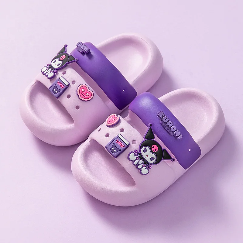 

Sanrio Children's Slippers For Girls Kouromi Cartoon Non-slip Indoor Baby Summer Middle Children Boys Slippers