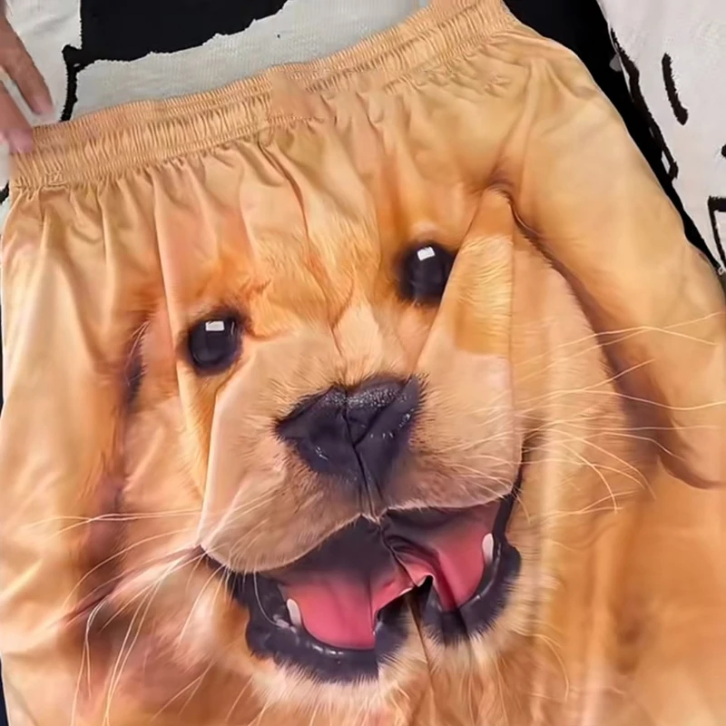 

Summer Fashion New Animal Dog Pattern Funny Loose Home Casual Beach Shorts