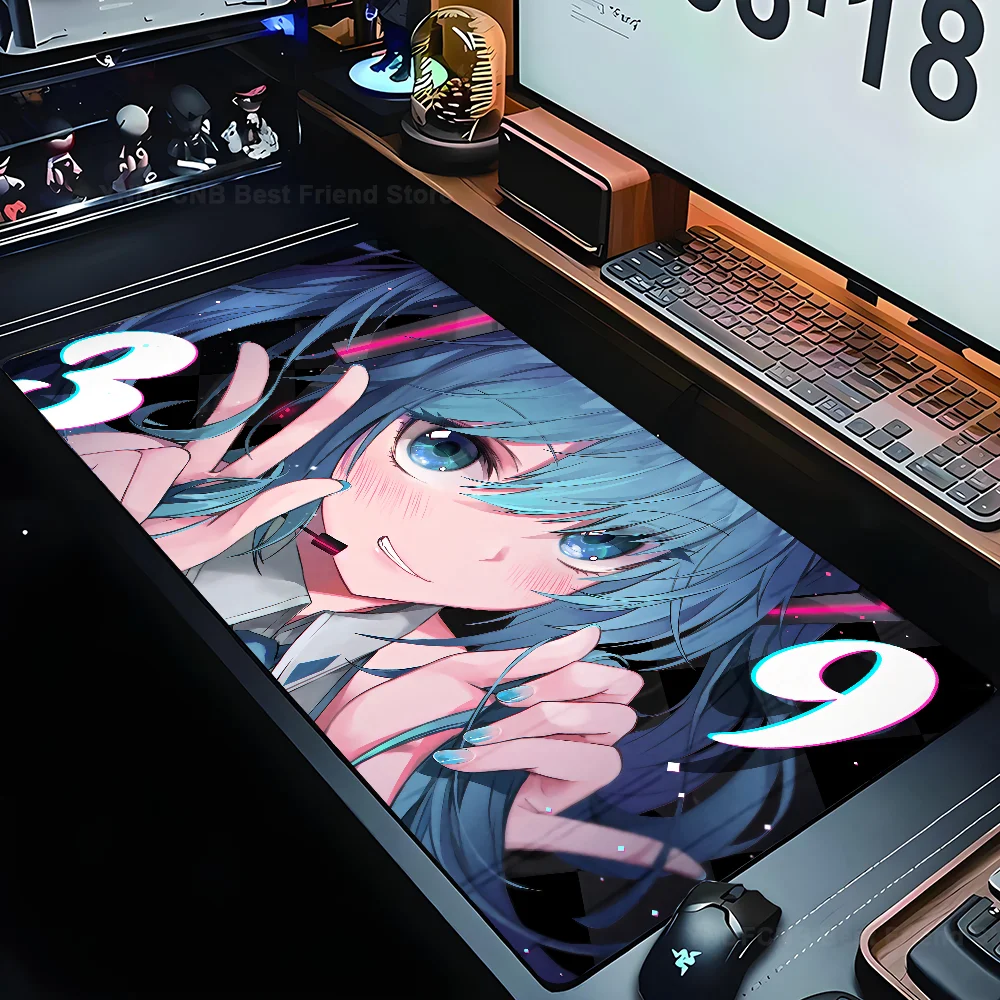 Anime Mousepad Mouse Mat Desk Mat With Pad gaming accessories Prime H-Hatsunes Miku Gaming XXL Keyboard Pad Stitch Padding Mat