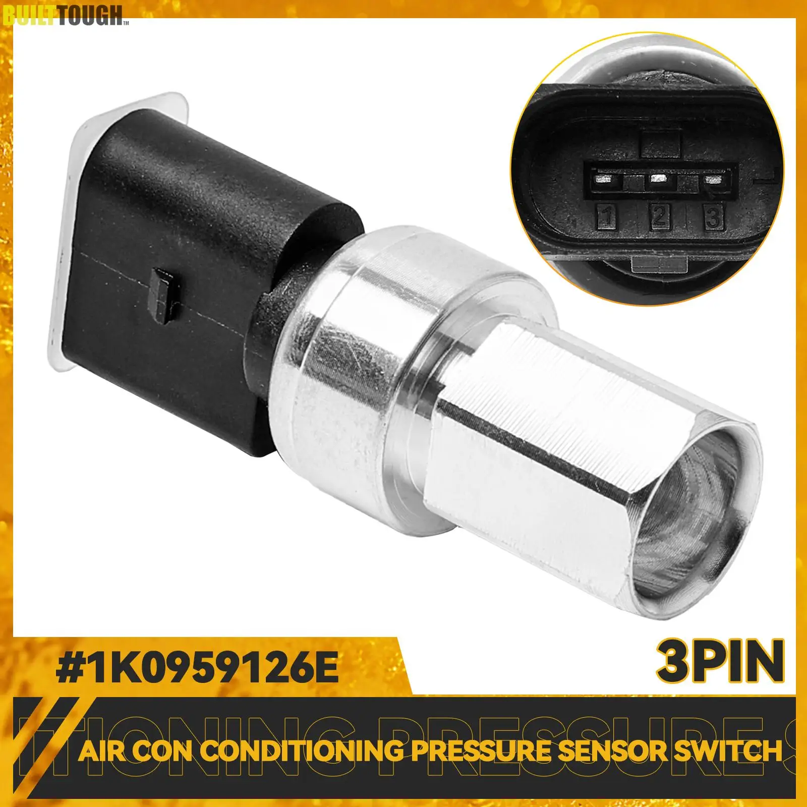 Ar Condicionado Sensor AC Pressostato, Audi A1 Q3 TT Skoda Octavia Fabia Yeti VW Golf Jetta Tiguan 1J0959126D 1K0959126E