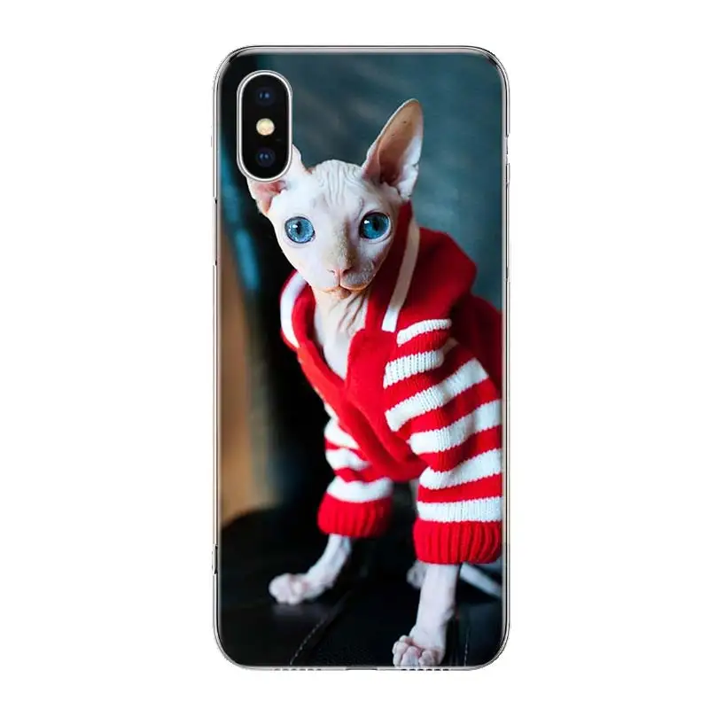 Lavaza Sphynx Sphinx Cat Case for iPhone 12 13 Mini 14 Plus 15 16 Pro Max 11 X XS Max Clear TPU Protective Phone Cover