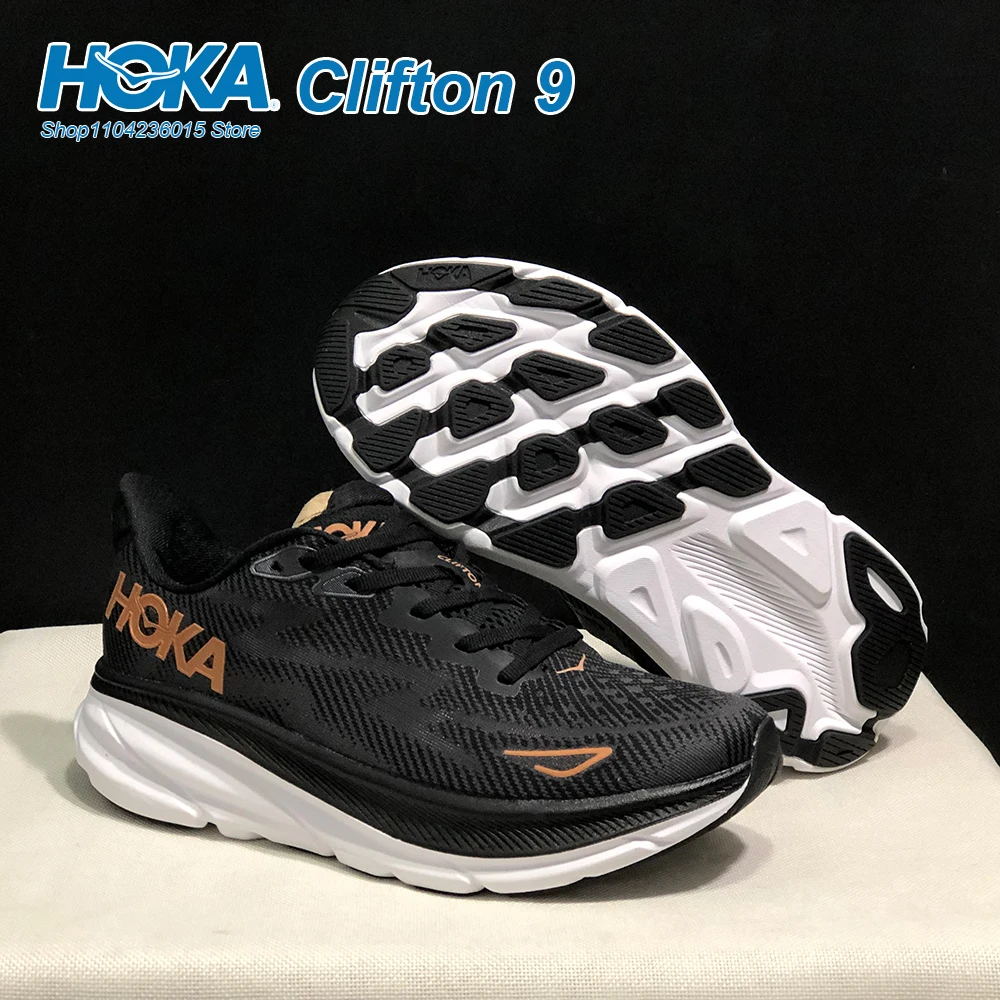 Hoka One One Clifton 9 Original Running Shoes Mens Women's Lightweight Cushioning Marathon Breathable Highway Trainer Sneakers