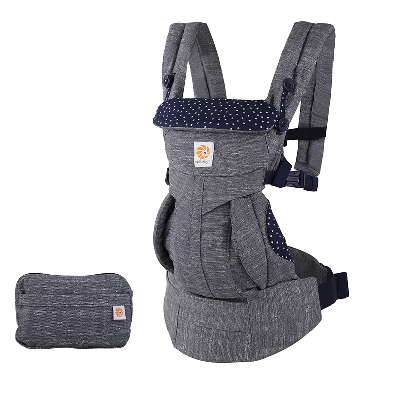 Portabebés ergonómico adaptable, mochila de algodón orgánico, ajustable, todas las etapas, 0 a 48 meses