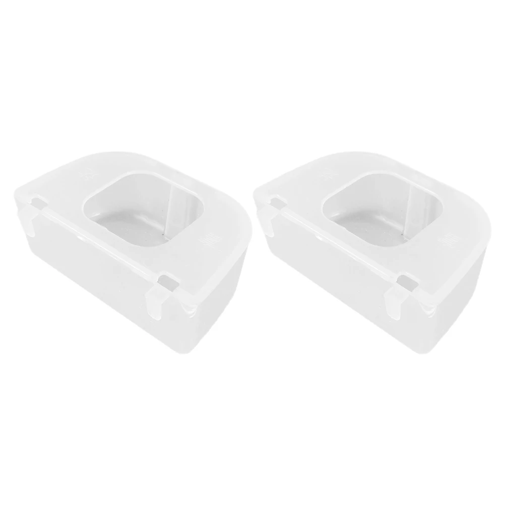 

2Pcs Anti-Spill Bird Feeder Box Transparent Hanging Design for Pigeons Parrots Bird Cage Feeder Easy Clean Reusable Bowl