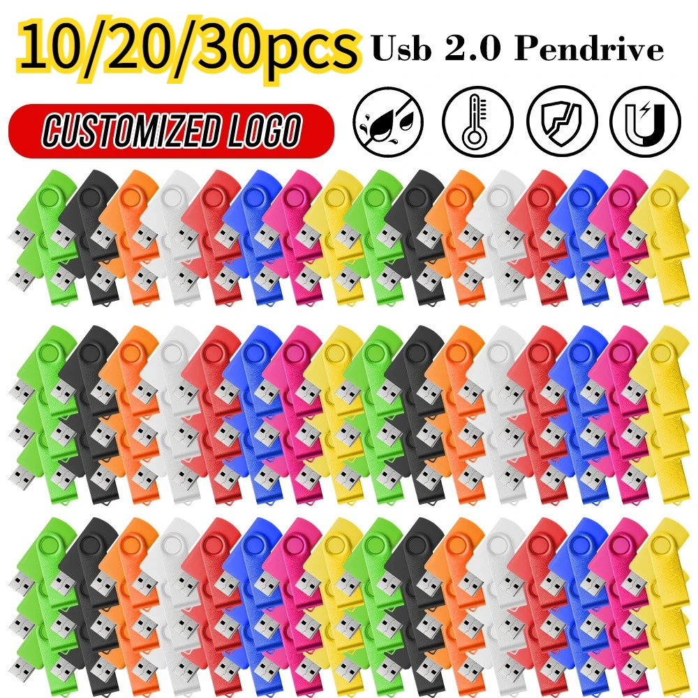 

10/20/30 Pcs Lot USB 2.0 Flash Drive Pendrive 1GB 2GB 4GB Pen Drive 8GB 16GB Memory Stick 32GB USB Stick 64GB Flash 128MB Gift