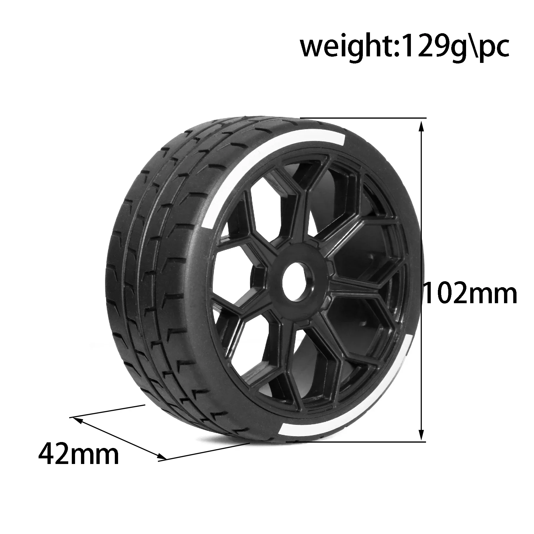 4pcs 100x42mm 42/100 Tire Tyre 17mm Wheel Hex for Arrma 1/7 Infraction Limitless FSR FS RC Car Upgrade Parts