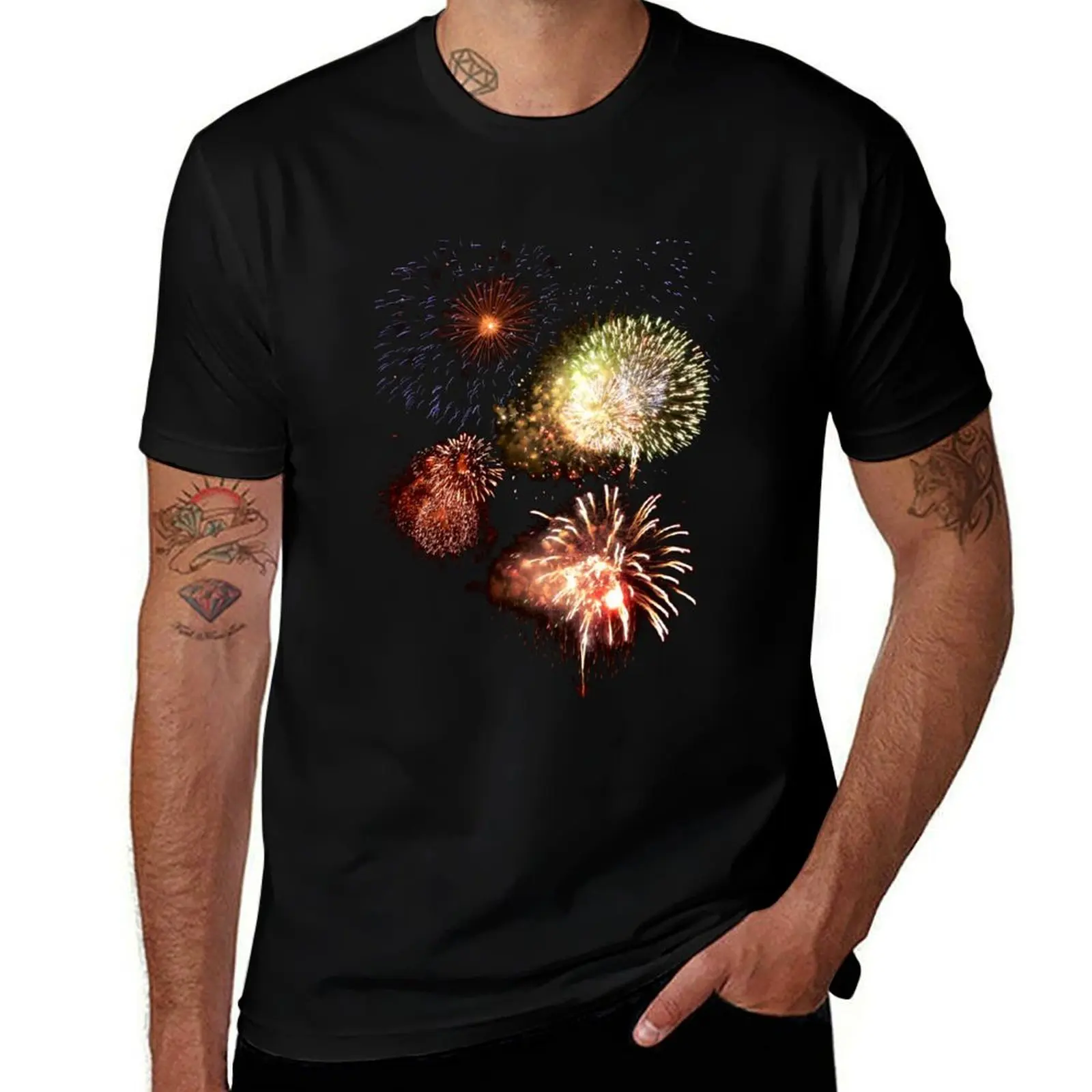 Firework Display T-Shirt Daily Work Short Sleeve Top
