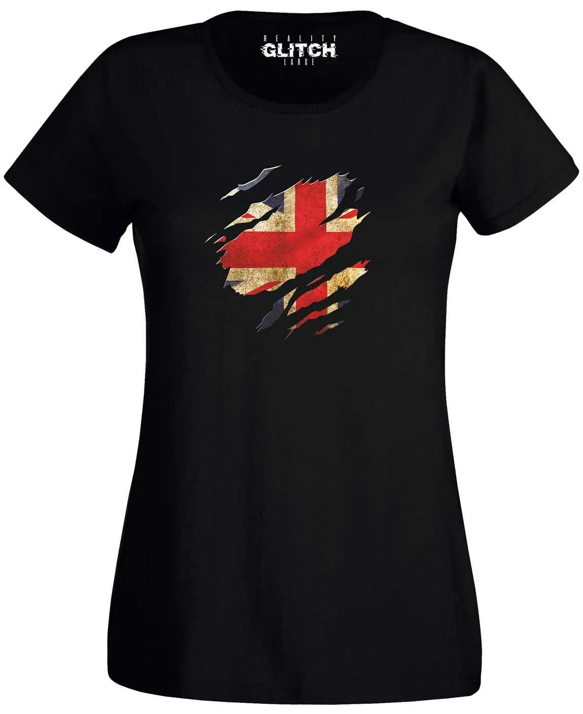 Reality Glitch Women'S Torn Uk T Shirt