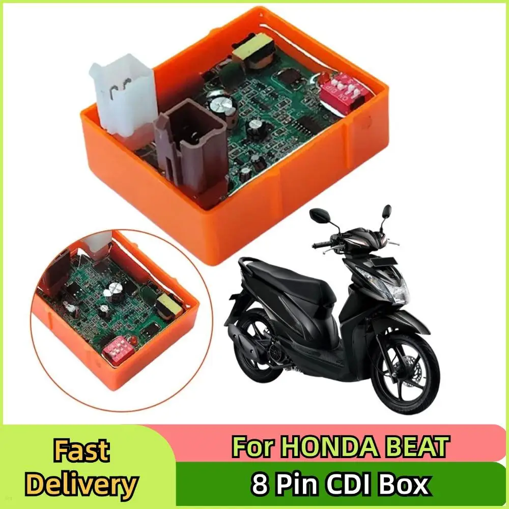 Sistema de encendido CDI de 8 pines para motocicleta, carreras para HONDA BEAT con interruptor DIP, límite de velocidad de 4000-12000rpm