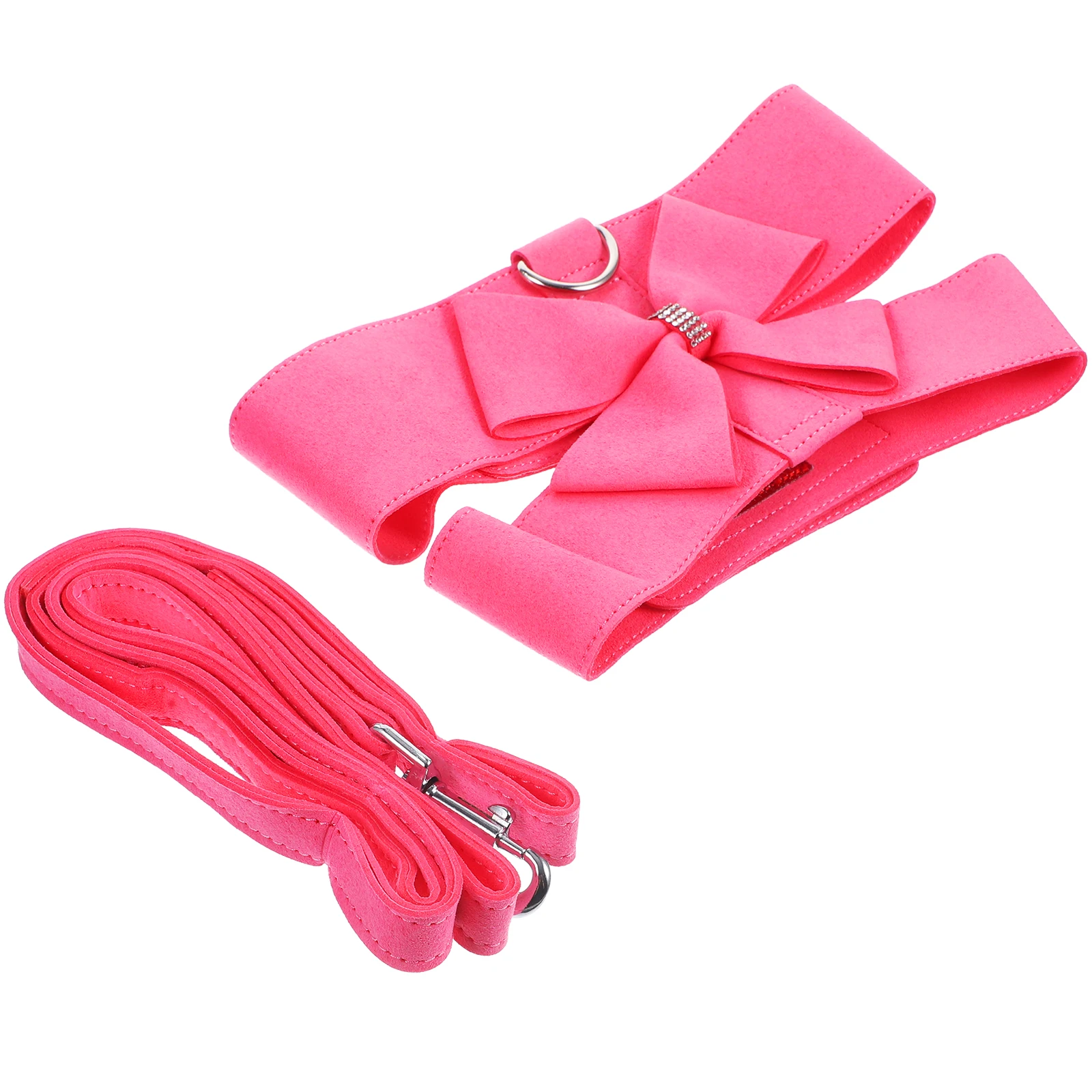 

1 set 1 Set Pet Harness Leash Dog Traction Rope Adjustable Chest Belt Easy Wear Breathable Summer Xl Pink