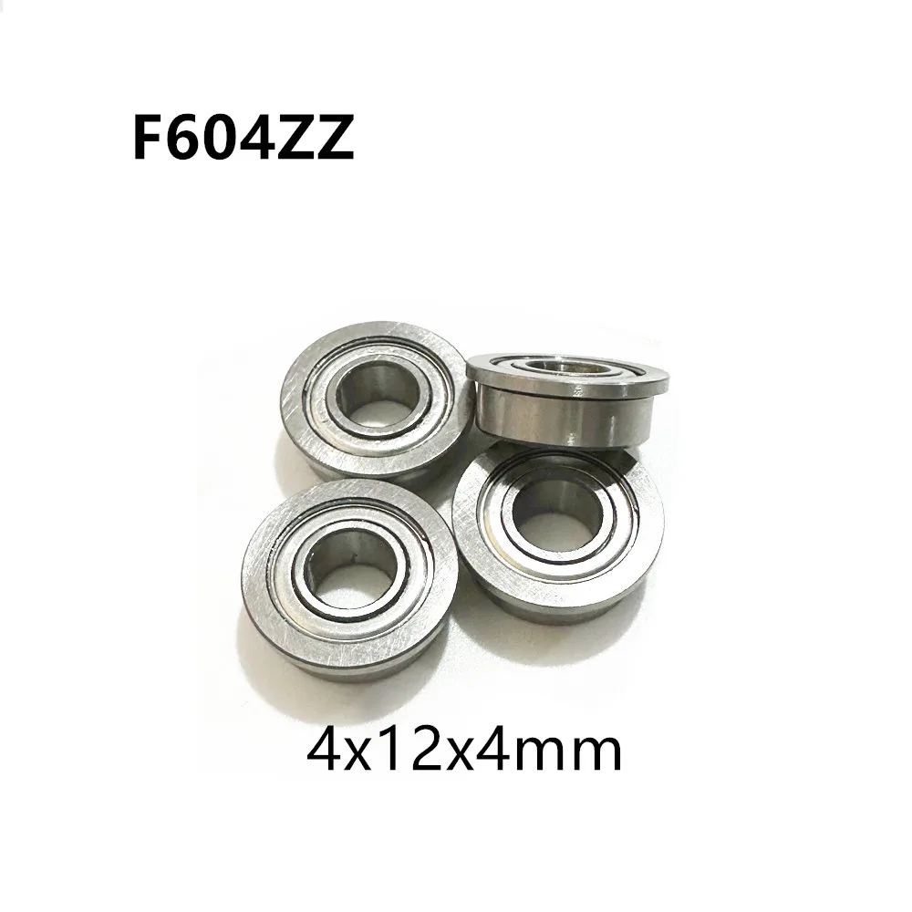 

F604ZZ 4x12x4mm Flange Bearings Miniature Deep Groove Ball Bearing With Lip