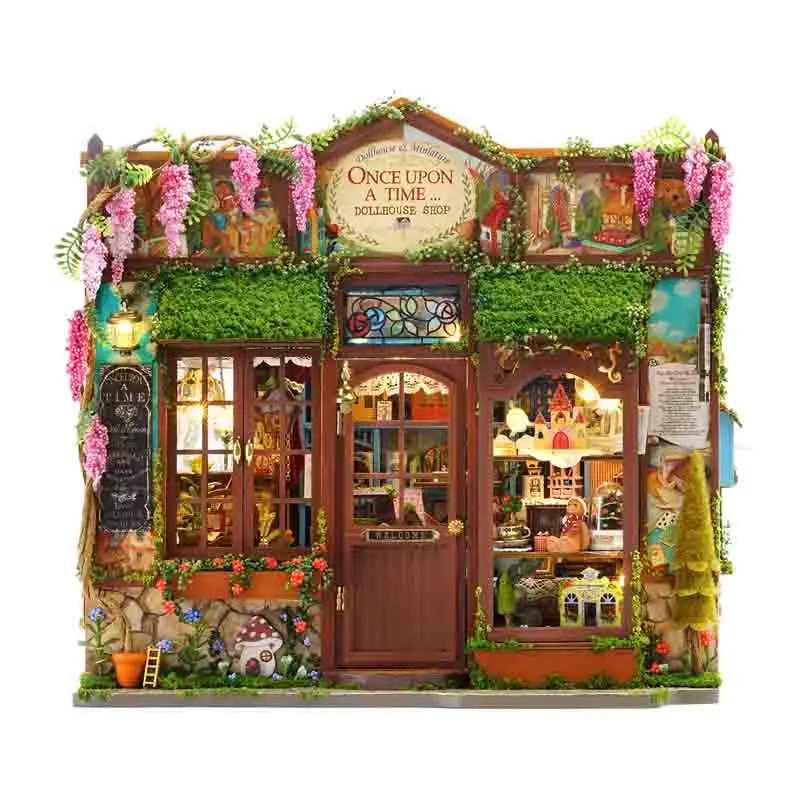 

Micro house doll house kit 3D puzzle assembly building model DIY handmade toy set, room bedroom decoration wooden crafts Christm