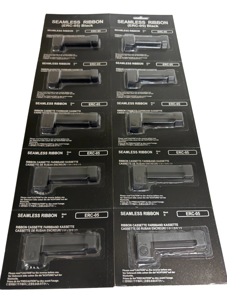 10 SZT. ERC05 ERC-05 Czarna Taśma do Kasety Atramentowej do Epson M150 M-150II M1500II M150II EC7000 150II M-150 II — zdjęcie produktu 2