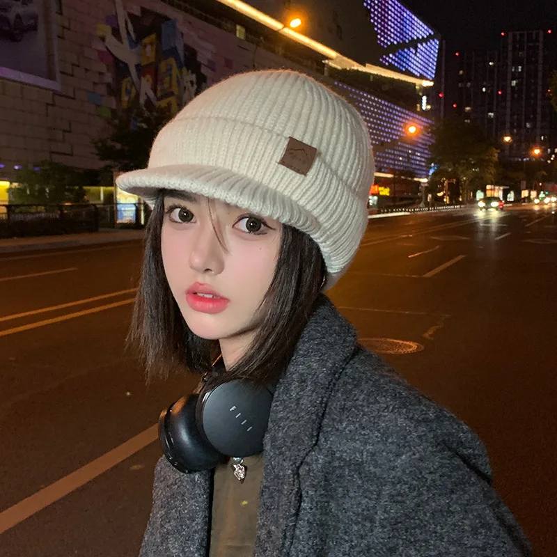 Windproof Winter Cap Velvet Warm Ear Protection Woolen Knit Hat Eyewear Fashion Hundred Hat Women