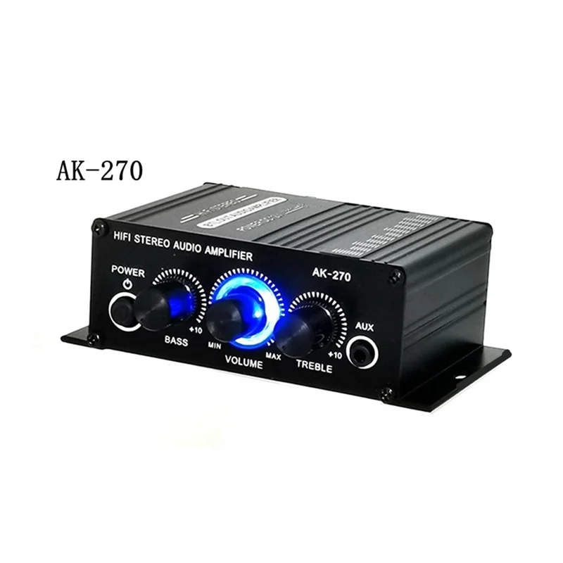 AK-270 AK270 12 В мини-HIFI усилитель мощности аудио усилитель для домашнего автомобильного кинотеатра 2-канальный усилитель USB/SD AUX вход