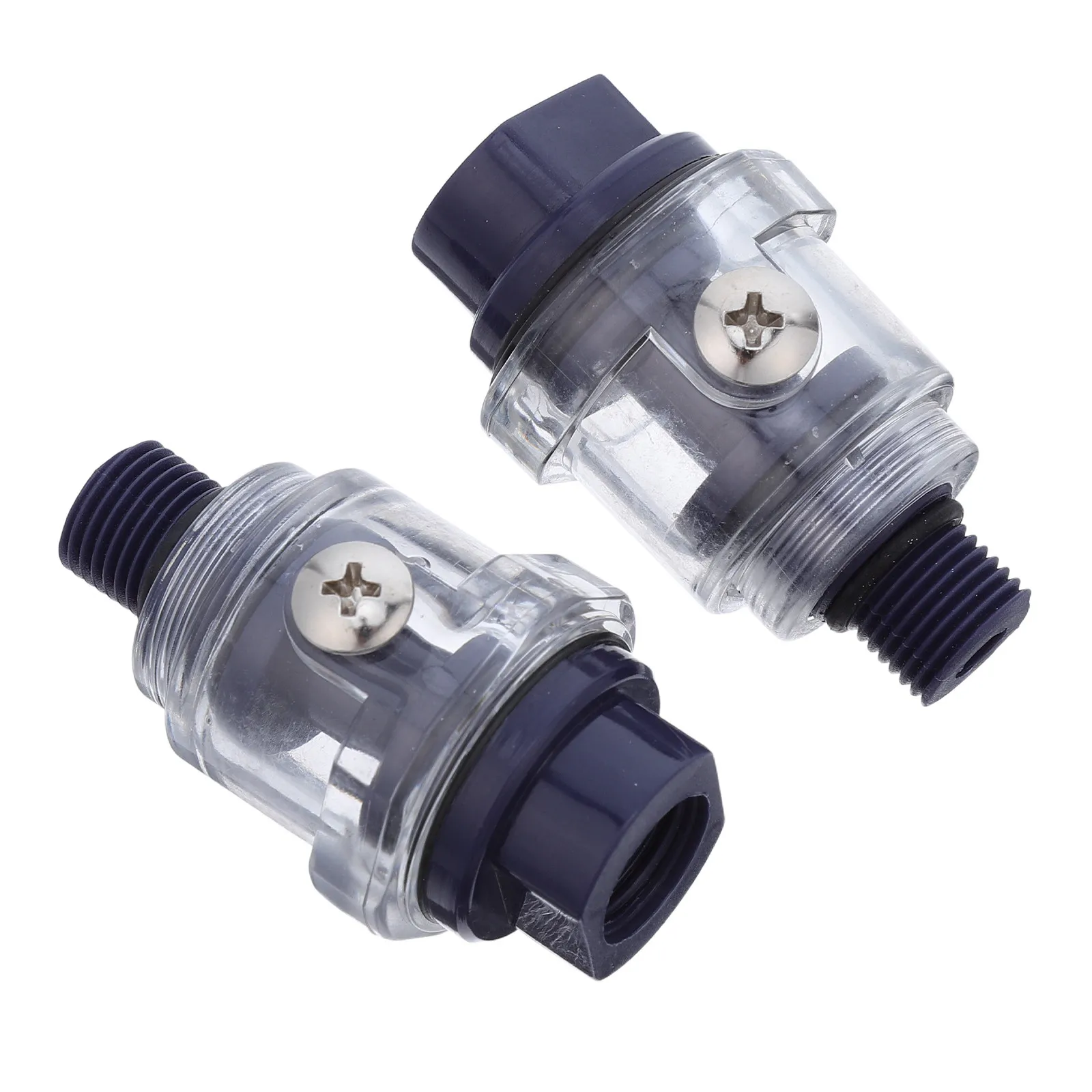 2Pcs Oil Water Separator Mini Inline Air Compressor Filter Kit Pneumatic Tool Oiler Gun Filter Replacement Parts