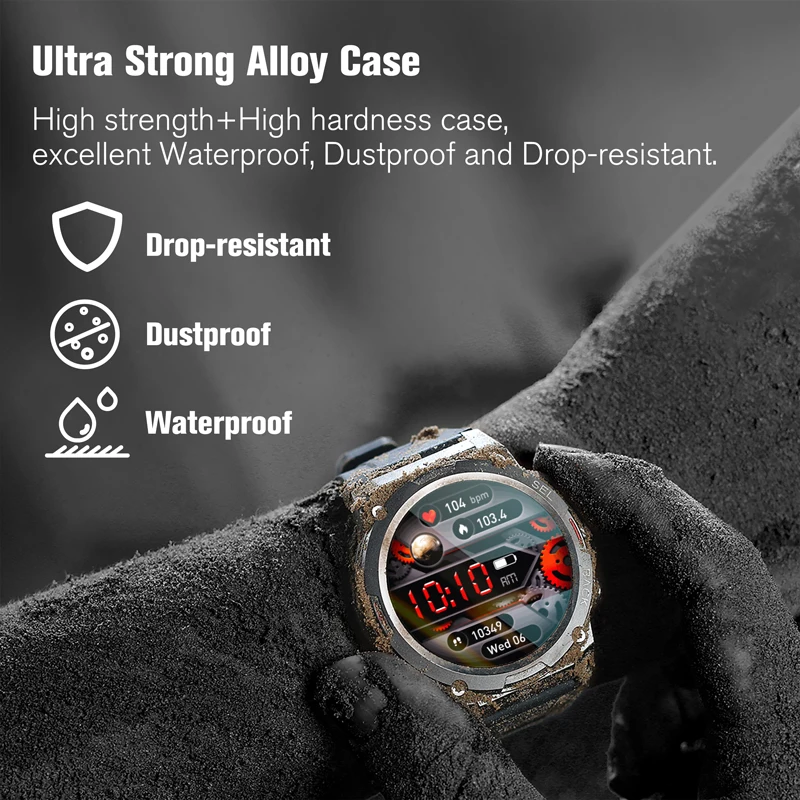 VVABC ip68 Waterproof Smart Watch For Swimming Diving Sport Style Fitness Tracker Outdoor Smartwatch Heart Rate Sleep Dustproof