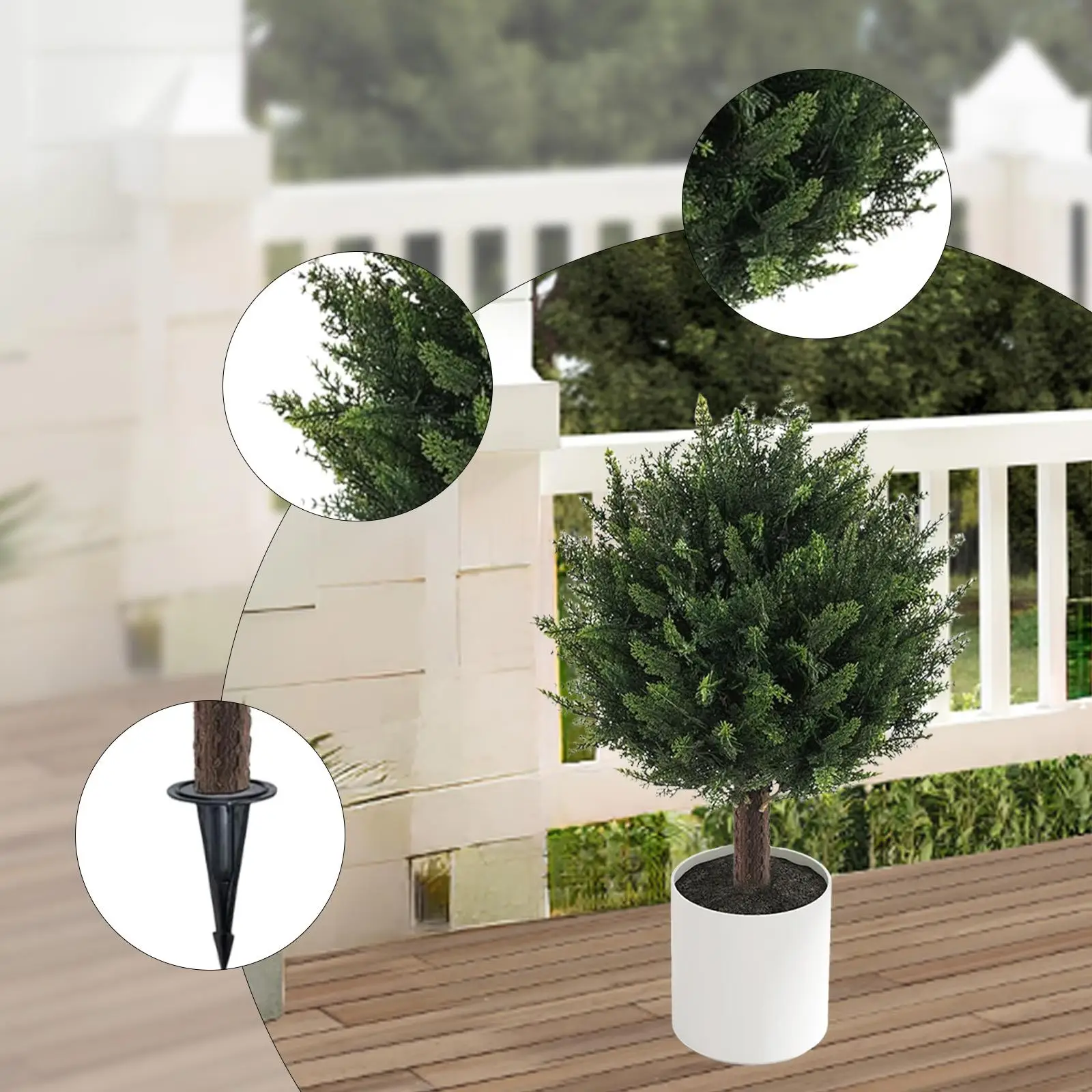 

Искусственное самшитское дерево с шипами Искусственное растение для патио и сада