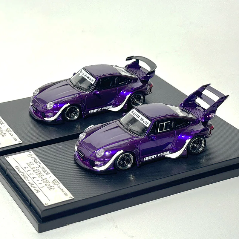 

В наличии SW 1:64 RWB93 гальванический фиолетовый литой под давлением диорама модель автомобиля коллекция игрушек Street Warrior