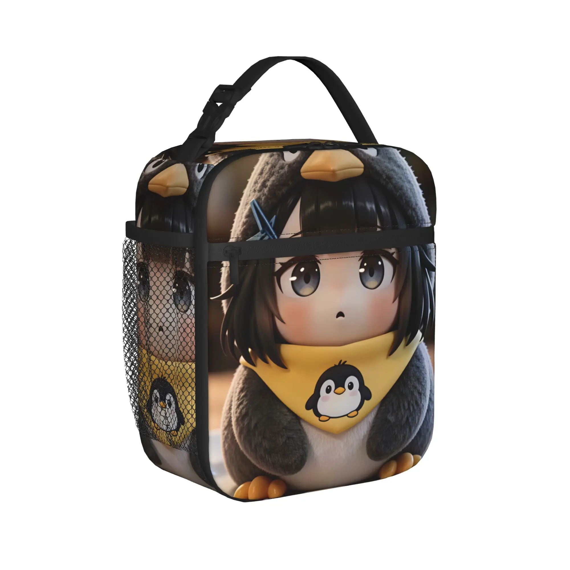 Gugu Gaga Penguin  Lunch Bag  Fashion Lunch Box School Convenient Thermal Lunch Bags For Women Waterproof Custom Cooler Bag