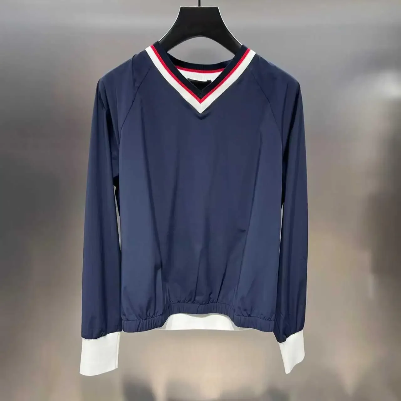 Women Golf Autumn V Neck Long Sleeve Top Windproof Quick Dry Casual Coat Youthful Versatile Outerwear