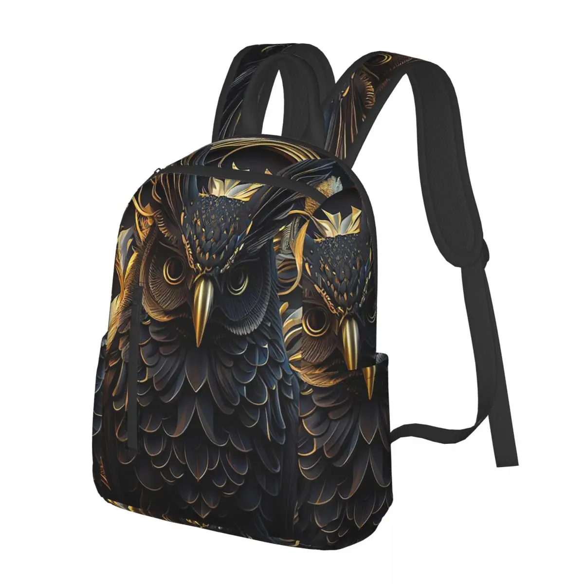 Vintage Owl Realistic Student Backpack School Bag Hiking Travel Daypack for Boys Girls Bookbag Shoulder Bags