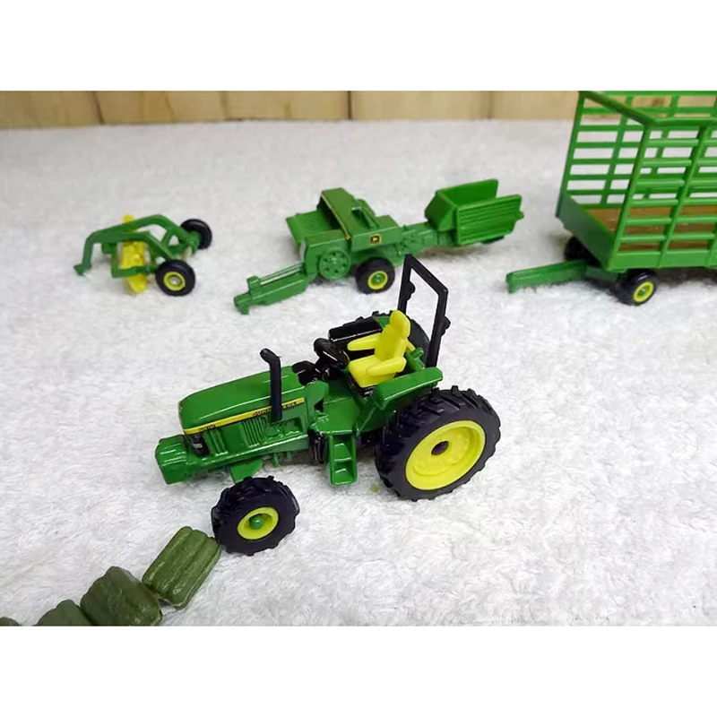 ERTL 다이캐스트 1:64 스케일 Haying 세트 트랙터 견인 농장 세트 합금 모델 완성 시뮬레이션 컬렉션 장식 디스플레이