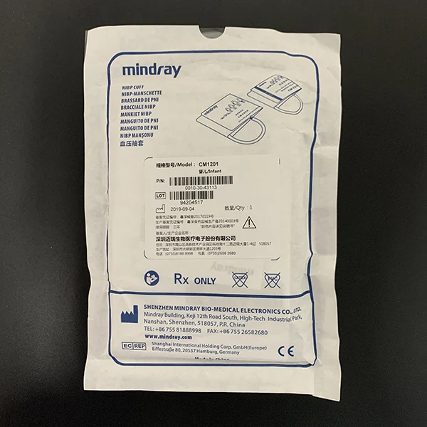 Mindray CM1201 Baby Blood Pressure Cuff 10cm-19cm 0010-30-43113 Reusable