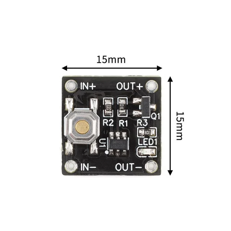 สวิตช์ประหยัดพลังงาน 0.5uA แบบกดปุ่มเดียว, 2.2-5V แบบสองสถานะ, รองรับโหลดต่อเนื่อง 2A