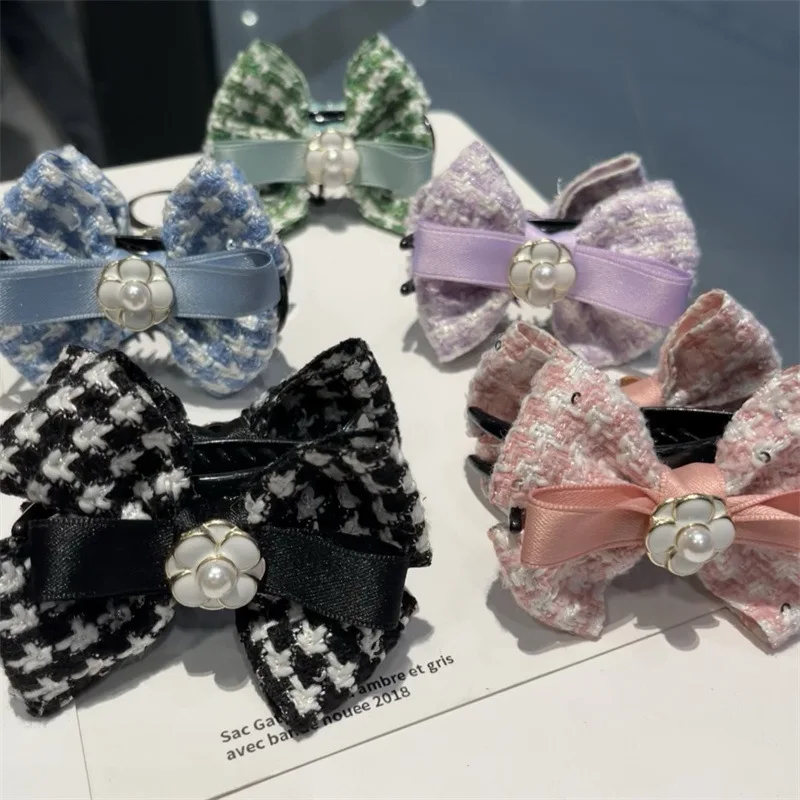 

High-end Flower Hair Claws for Women Girls Temperament Bow Hair Clip Clamp Elegant Shark Clip Barrettes Korean Hair Accessories