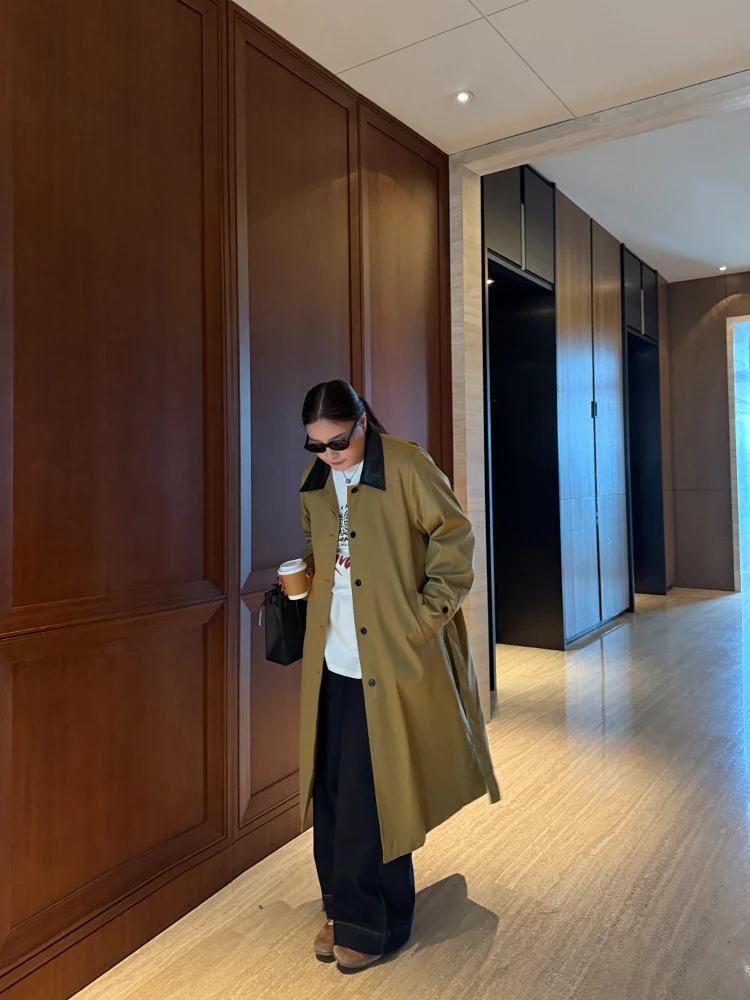 

Женская куртка большого размера с контрастным воротником в стиле пэчворк, 3D-принтом обезьяны, из хлопка, для повседневной носки, с высокой талией, свободного кроя