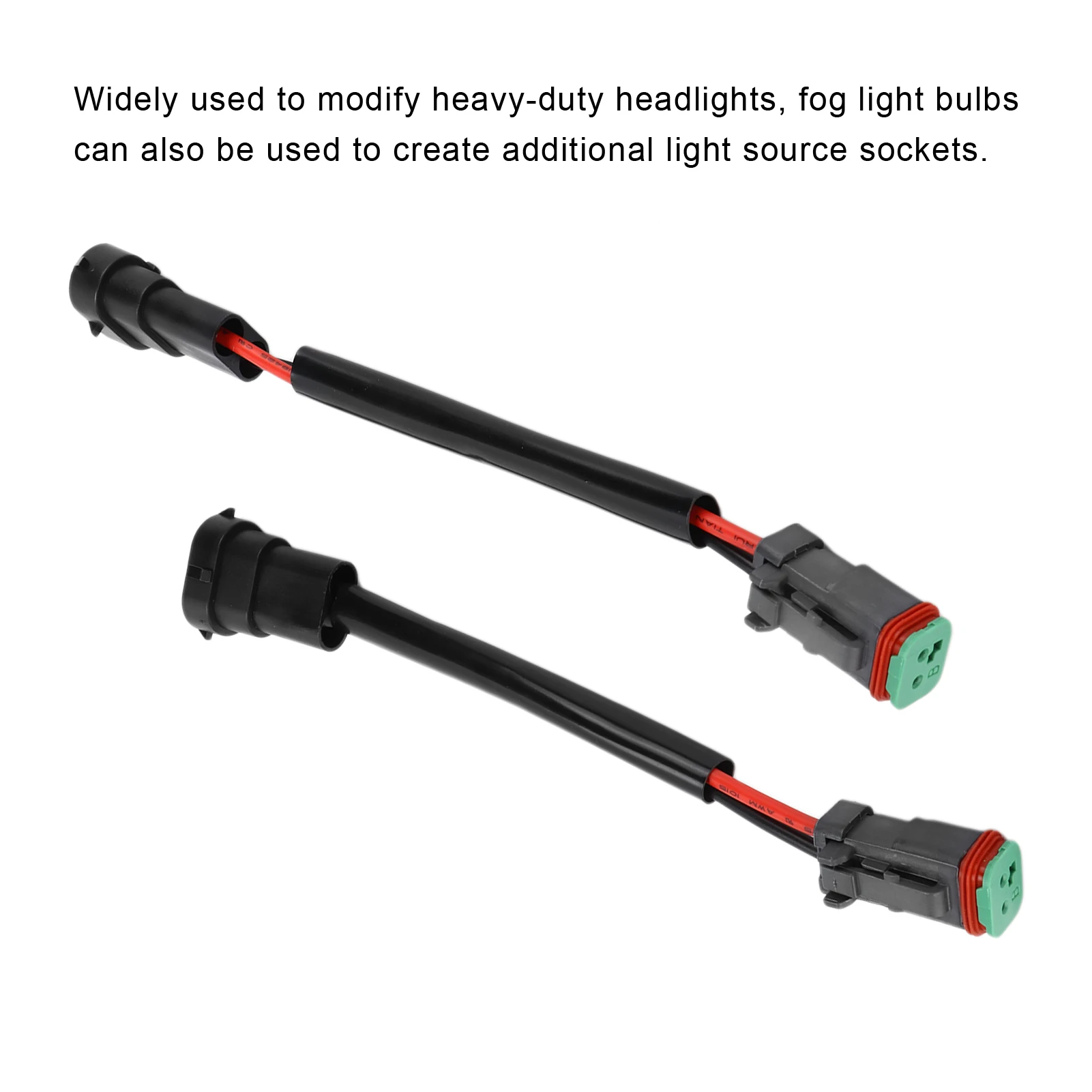 Female to H11 Male Conversion Wire Harness Adapter Waterproof for LED Work Lamp Light  Work Light Wiring Connector