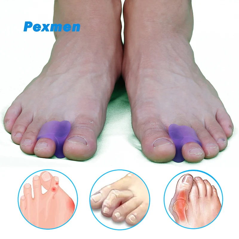 

Pexmen 2/4Pcs Hammer Toe Straightener Hammertoe Corrector for Curled Crooked Bent and Claw Toes Stop Toe Overlap and Rubbing