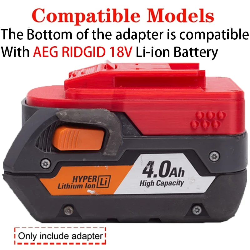 Battery Adapter/Converter for Einhell/X-Change/Ozito 18V Li-ion tools to AEG RIDGID 18V Li-ion battery adapter