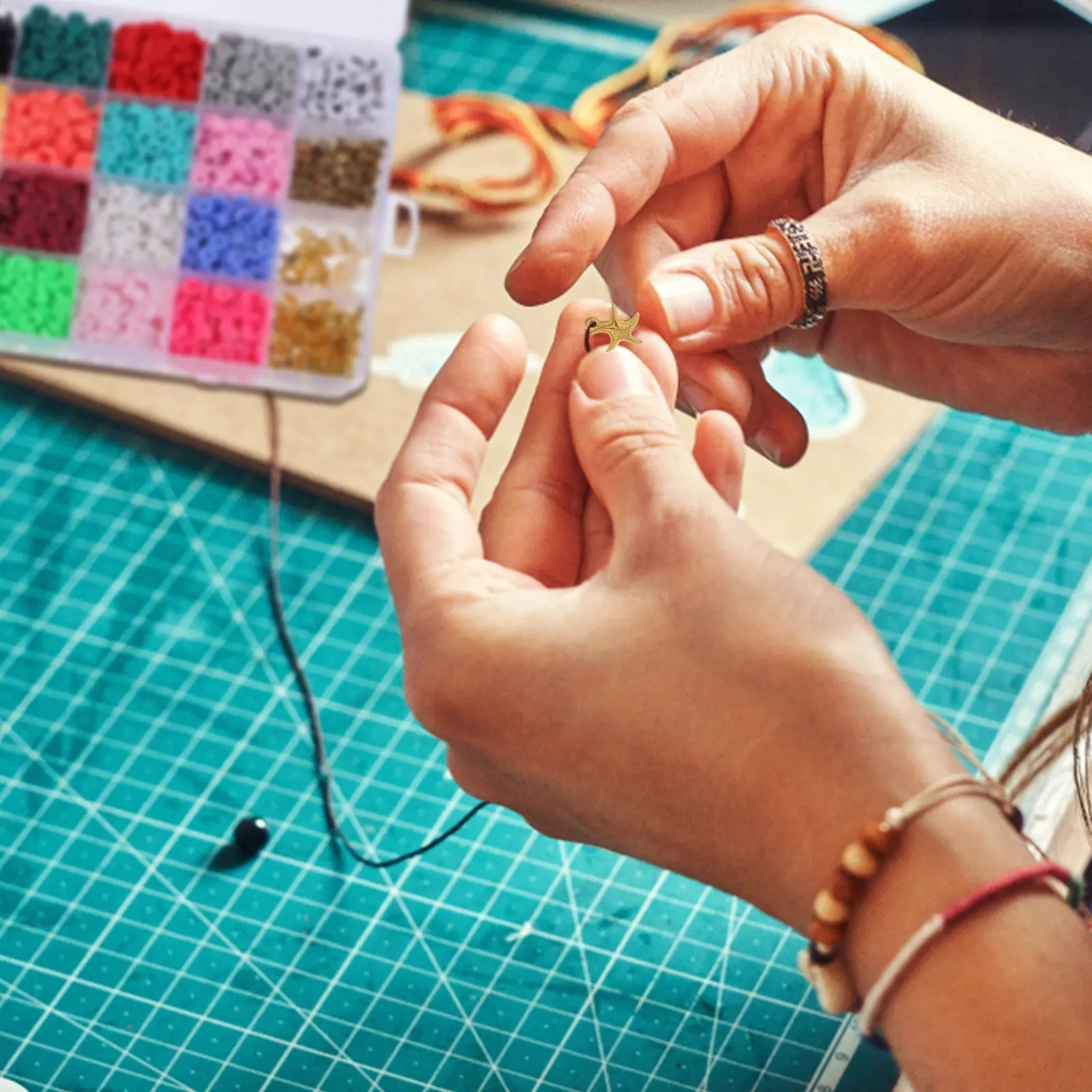 

1Set Jewelry Making Kit Bohemia Polymer Clay Beads for Bracelet Necklace Earrings DIY Craft Accessories Bracelet Making Kit